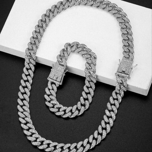 collier + bracelet m3 acier