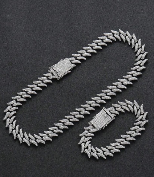 collier + bracelet acier m2