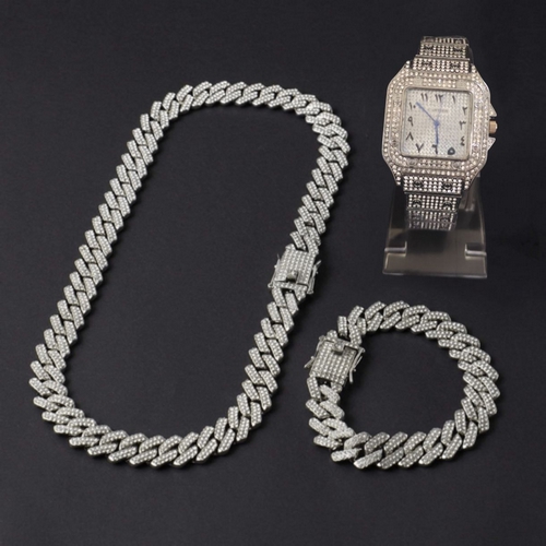 pack montre + bracelet + collier acier N06