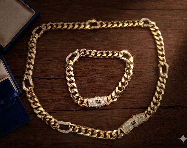 collier + bracelet monaco piére