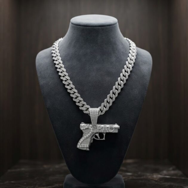collier acier + motif